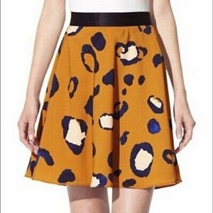 3.1 Phillip Lim for Target Skirt Sz 14 Midi Orange Gold Blue Animal Print